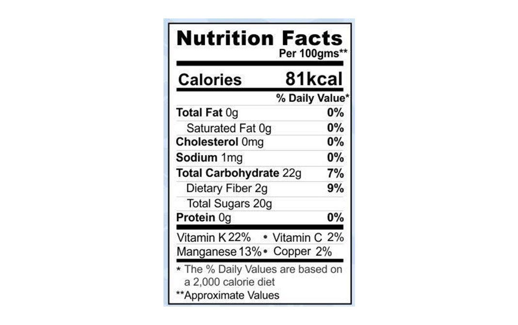 Agile Organic Dried Blueberry    Pack  250 grams